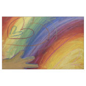 Rainbow DEI Liebe Herzstück Kunststoffe Stoff (Fat Quarter (45,7 x 55,9 cm))