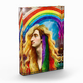 Rainbow Deity Man of All Liebe Fantasy Art Fotoblock (Links)