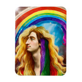 Rainbow Deity Man of All Liebe Fantasy Art Magnet (Vertikal)