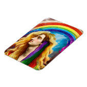 Rainbow Deity Man of All Liebe Fantasy Art Magnet (Linke Seite)