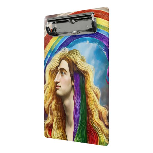 Rainbow Deity Man of All Liebe Fantasy Art Mini Klemmbrett (Gewinkelt2)