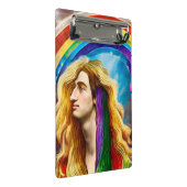 Rainbow Deity Man of All Liebe Fantasy Art Mini Klemmbrett (Schrägansicht)
