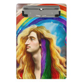 Rainbow Deity Man of All Liebe Fantasy Art Mini Klemmbrett (Vorderseite)