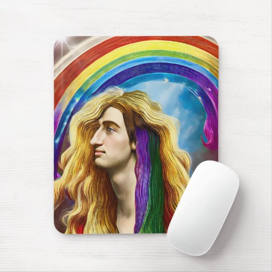 Rainbow Deity Man of All Liebe Fantasy Art Mousepad (Mit Mouse)