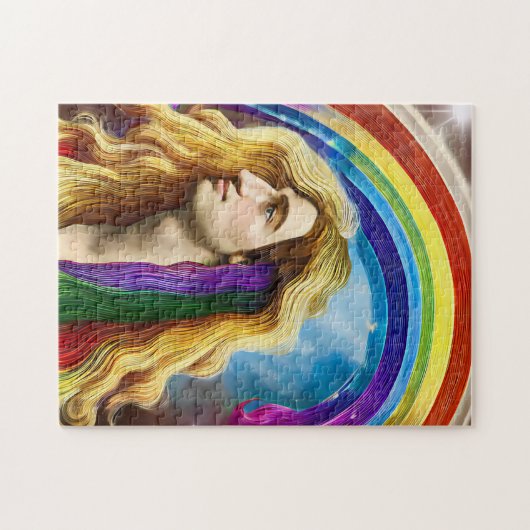 Rainbow Deity Man of All Liebe Fantasy Art Puzzle (Horizontal)
