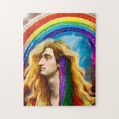 Rainbow Deity Man of All Liebe Fantasy Art Puzzle (Vertikal)