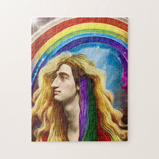 Rainbow Deity Man of All Liebe Fantasy Art Puzzle (Vertikal)