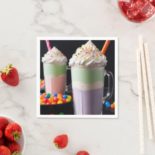 Rainbow Delight Milchshakes Serviette (Beispiel)