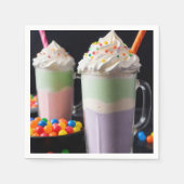 Rainbow Delight Milchshakes Serviette (Vorderseite)
