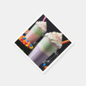 Rainbow Delight Milchshakes Serviette (Ecke)