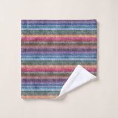 Rainbow Denim Pattern Badhandtuch Set (Waschlappen)