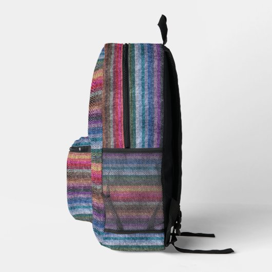 Rainbow Denim Pattern Bedruckter Rucksack (Rechts)