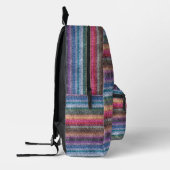 Rainbow Denim Pattern Bedruckter Rucksack (Links)