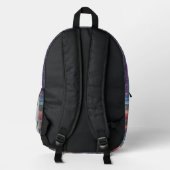 Rainbow Denim Pattern Bedruckter Rucksack (Rückseite)