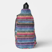 Rainbow Denim Pattern Crossbody Bag (Vorderseite)