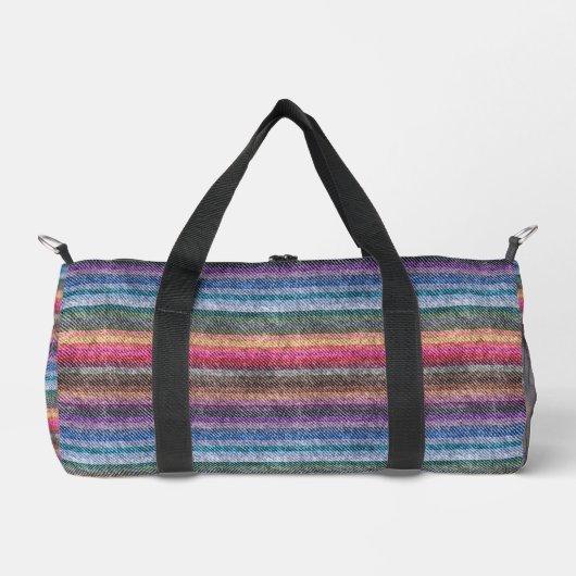 Rainbow Denim Pattern Duffle Bag (Vorderseite)