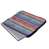 Rainbow Denim Pattern Laptopschutzhülle (Vorne Knopf)