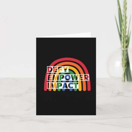Rainbow Depower Impact Aufkleber Karte (Vorderseite)
