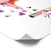 Rainbow der Patchwork-Nähmaschine Poster (Ecke)