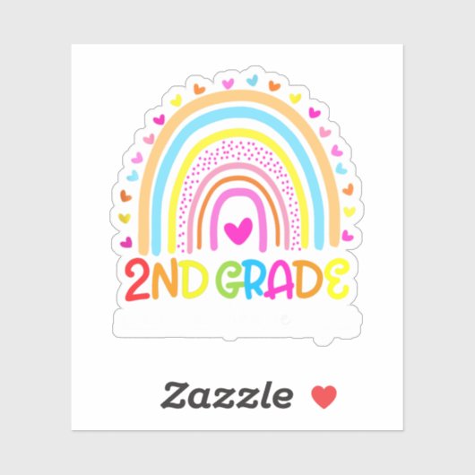 Rainbow der zweiten Stufe, wo das Abenteuer beginn Aufkleber (Blatt)