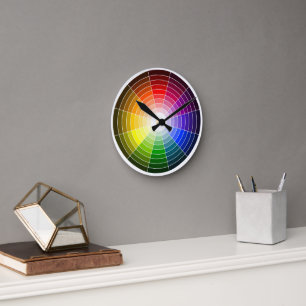 Rainbow des Artist Color Wheels Runde Wanduhr