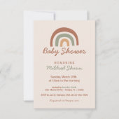 Rainbow Design Babydusche Einladung (Vorderseite)