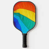 Rainbow-Design mit Personalisierung Pickleball Schläger (Vorderseite)
