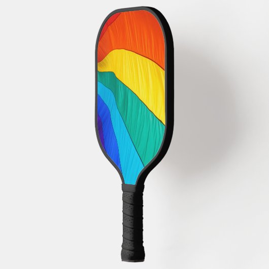 Rainbow-Design mit Personalisierung Pickleball Schläger (Links)