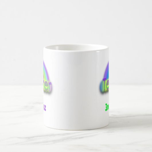 Rainbow Design Teacher Tasse (Mittel)