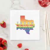 Rainbow Design Texas Map für stolze LGBT+ Texan Serviette (Beispiel)