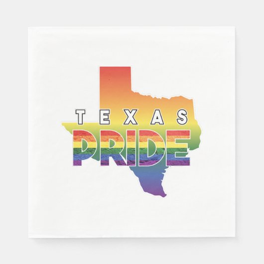 Rainbow Design Texas Map für stolze LGBT+ Texan Serviette (Vorderseite)