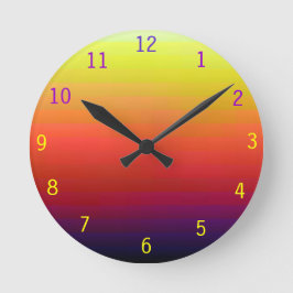 Rainbow-Design-Uhr Runde Wanduhr