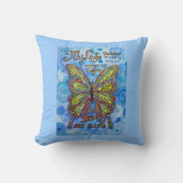Rainbow Diabetes Butterfly Unterstützende Gedichtk Kissen