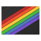 Rainbow Diagonal Strip Tischdecke (Vorderseite (Horizontal))