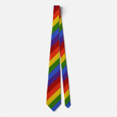 Rainbow Diagonal Stripe Neck Tie Krawatte (Vorderseite)