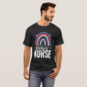 Rainbow Dialysis Nurse 4. Juli USA Pat T-Shirt (Vorne ganz)
