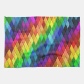 Rainbow Diamond Geometric Muster Geschirrtuch (Horizontal)