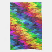 Rainbow Diamond Geometric Muster Geschirrtuch (Vertikal)