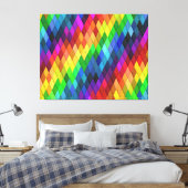 Rainbow Diamond Geometric Muster Leinwanddruck (Insitu (Schlafzimmer))