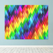 Rainbow Diamond Geometric Muster Leinwanddruck (Insitu (Holzboden))