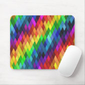 Rainbow Diamond Geometric Muster Mousepad (Mit Mouse)