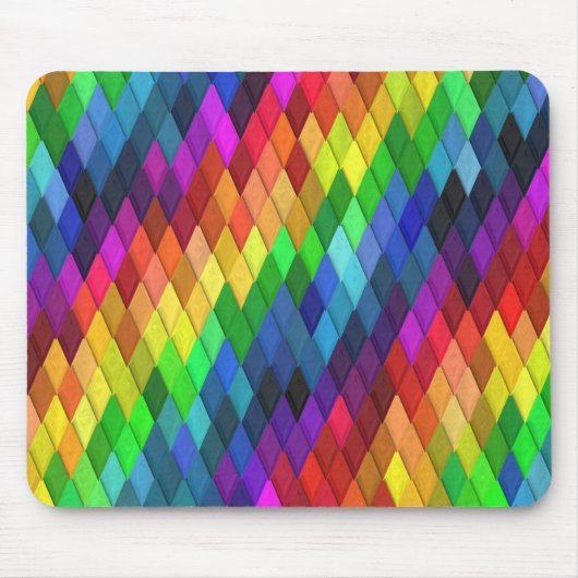 Rainbow Diamond Geometric Muster Mousepad (Vorne)
