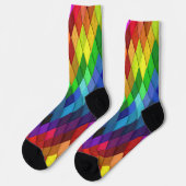 Rainbow Diamond Geometric Muster Socken (Linkes Detail)