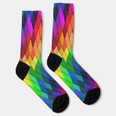 Rainbow Diamond Geometric Muster Socken (Rechts)