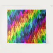 Rainbow Diamond Geometric Muster Wandteppich (Vorderseite (Horizontal))