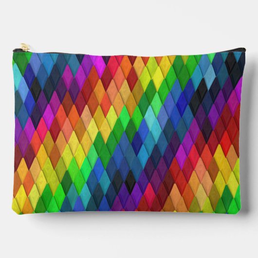 Rainbow Diamond Geometric Muster Zubehörtasche (Vorderseite)