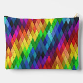 Rainbow Diamond Geometric Muster Zubehörtasche (Rückseite)