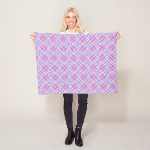 Rainbow Diamond Kariert Modern Country Fleecedecke