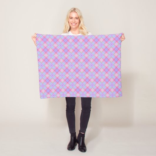 Rainbow Diamond Kariert Modern Country Fleecedecke (Beispiel)