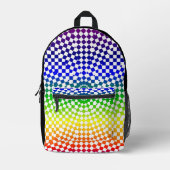 Rainbow Diamond Pattern Alles über Print-Rucksack Bedruckter Rucksack (Vorderseite)